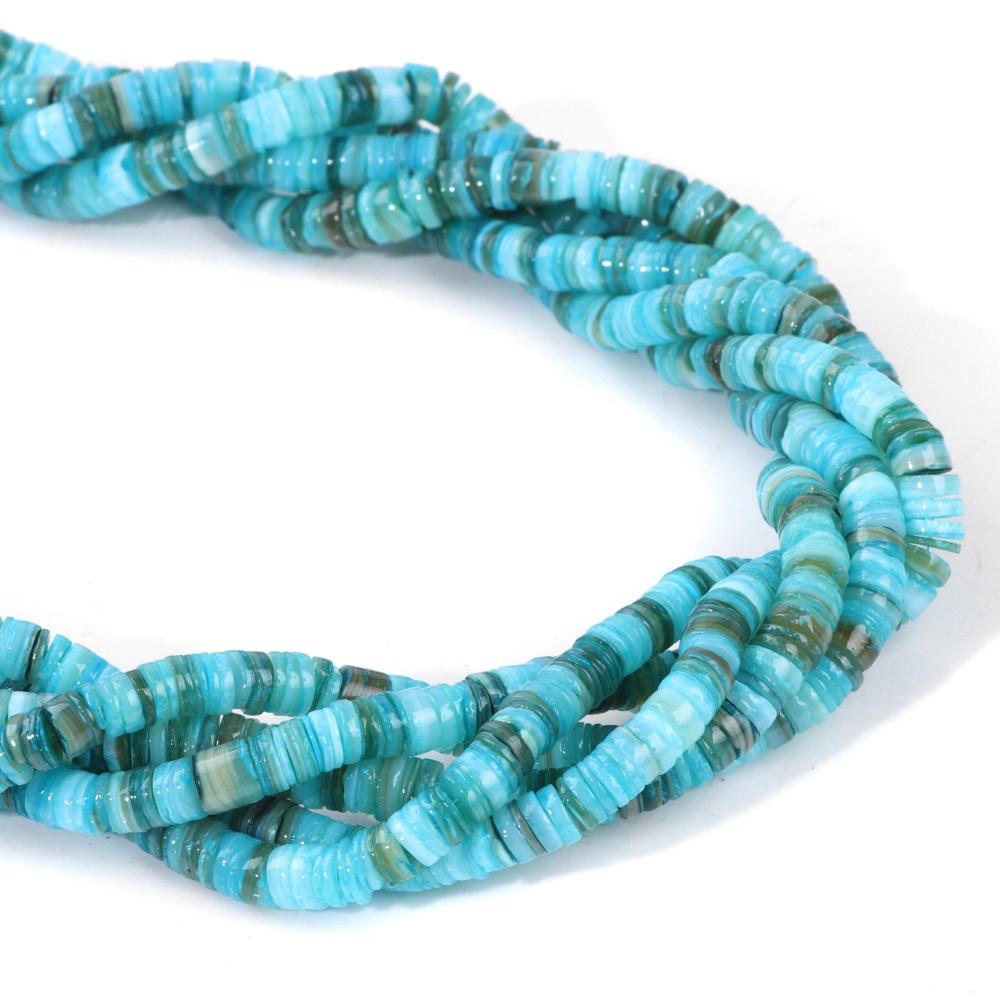 Colorful 4-6MM Natural Flat Shell Beads Heishi Pearl Charm Beads For Jewelry Making Bracelet Handmade Earring Necklace Accessory