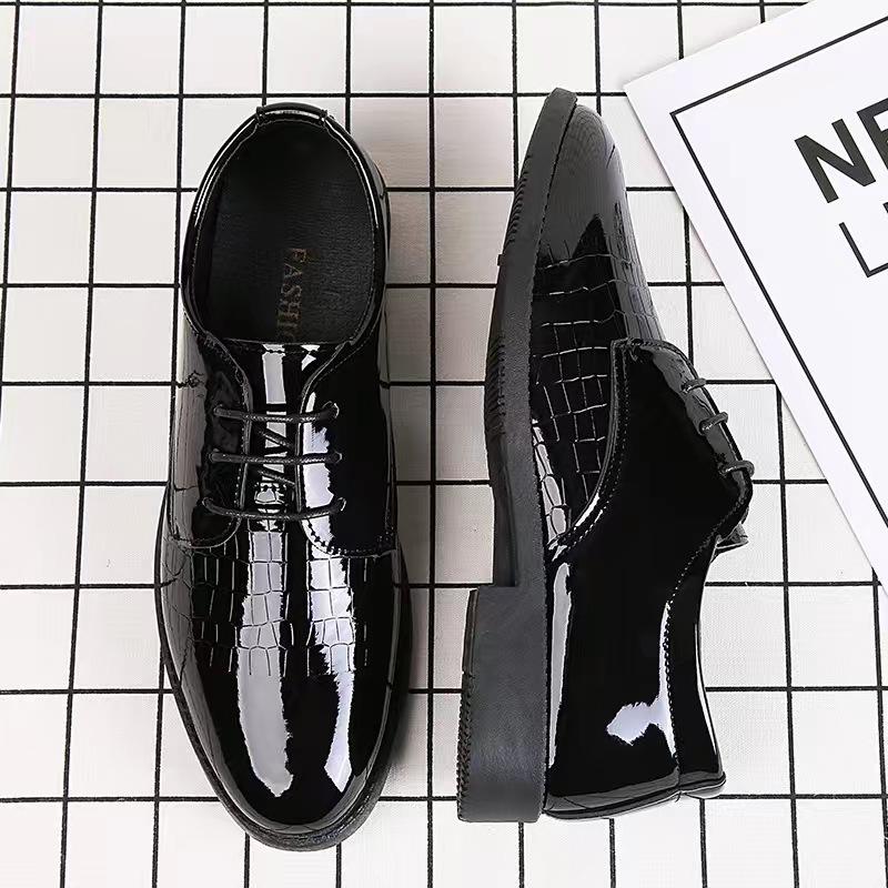 Men's Casual Leather Business Casual Shoes | Soft Sole, Slip-Resistant, Korean Style Comfortable Walking Sneakers for Daily Wear