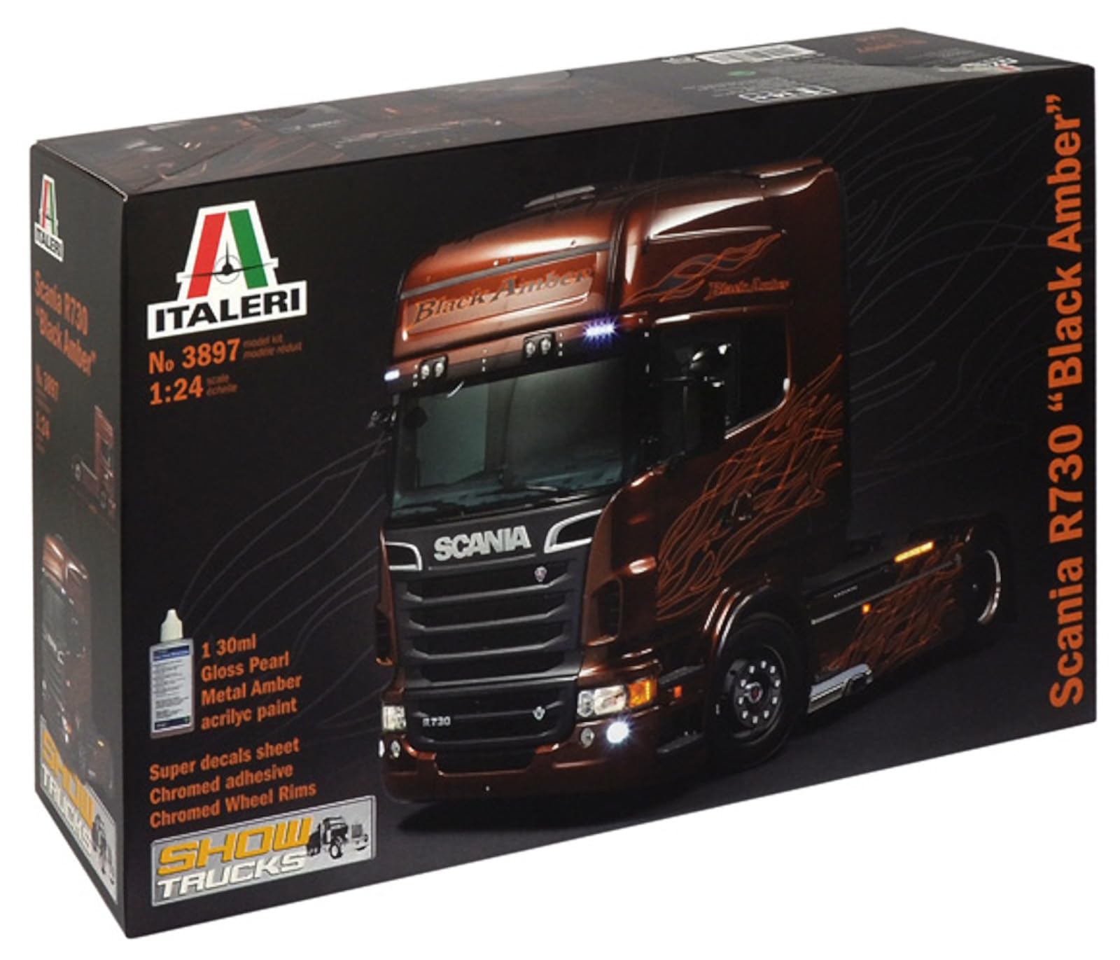 

PLATZ Italeri Scania R730 Black Amber Тягач Пластиковая Модель IT3897 1/24 (Грузовик)