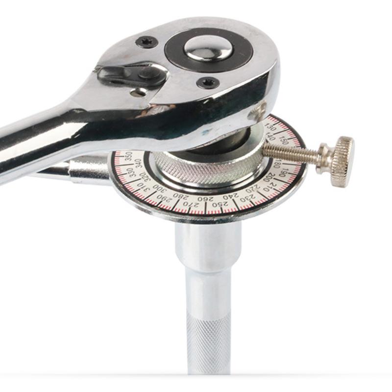 Professional 1/2" Drive Torque Angle Gauge 360° Adjustable Gauge Wrench Clip Set Graduator Measure Tool Wrench Accessories