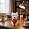 Mini Hund Dekoration 3D Gedruckte Tierfigur Statue Handwerk Herz Welpen Statue Geschenk