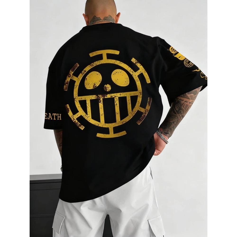 MINISO Oversized Casual Eendelig Anime Print T-shirts Mannen Vrouwen Katoen Korte Mouw Grafische Tee Zomer Mode Tops Y2k Kleding