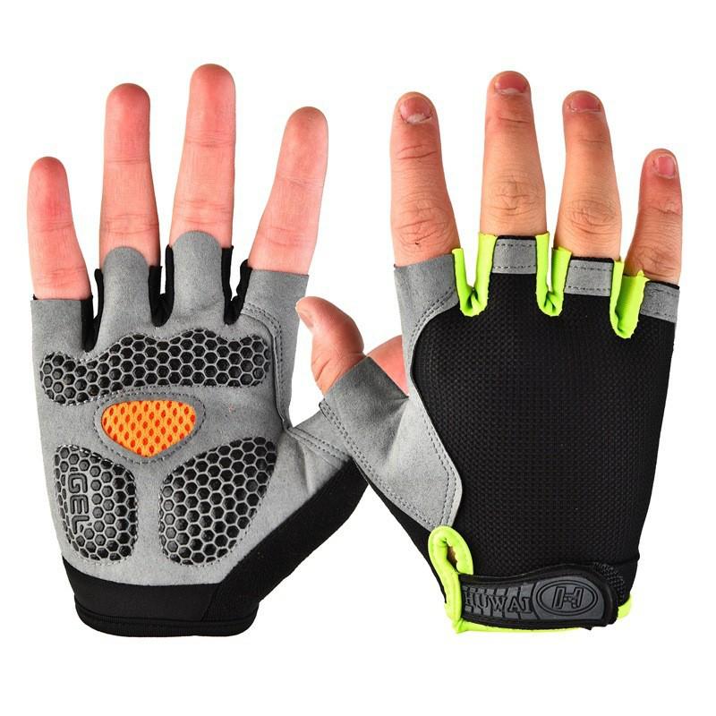 Unisex Breathable Half-Finger Fitness Gloves with Wrist Support and Anti-Slip Grip for Weightlifting and Exercise