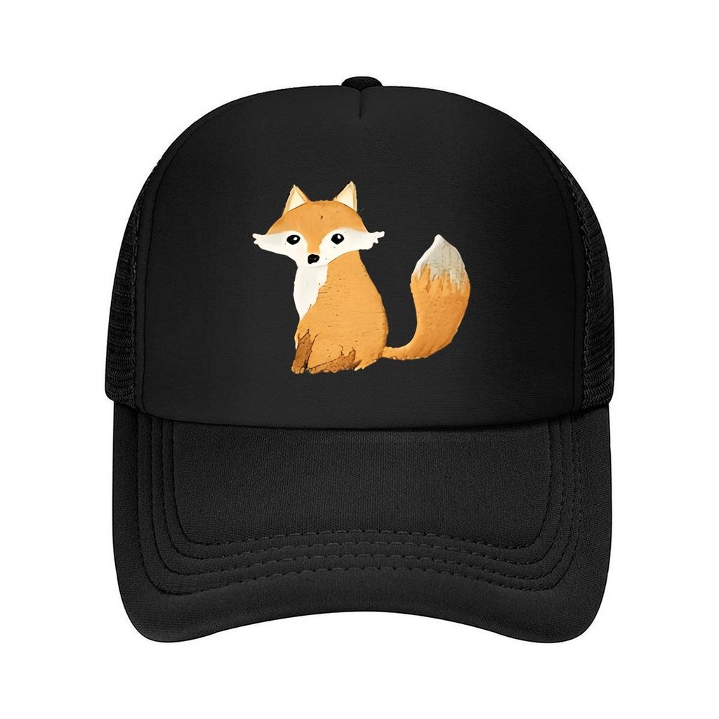 Fox Baseball Cap Adjustable Hat with Breathable Back Lightweight YK Style Unisex Couple Hat for Mesh Baseball Cap