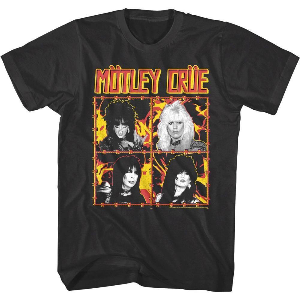 Motley Crue Fire Barbed Wire Men T Shirt XXL