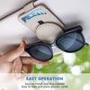 Sunglass Holder for Car Visor,Magnet Sunglasses Holder for car,Leather Car Sunglass Holder,Visor Sunglasses Clip with Storing Glasses Cards