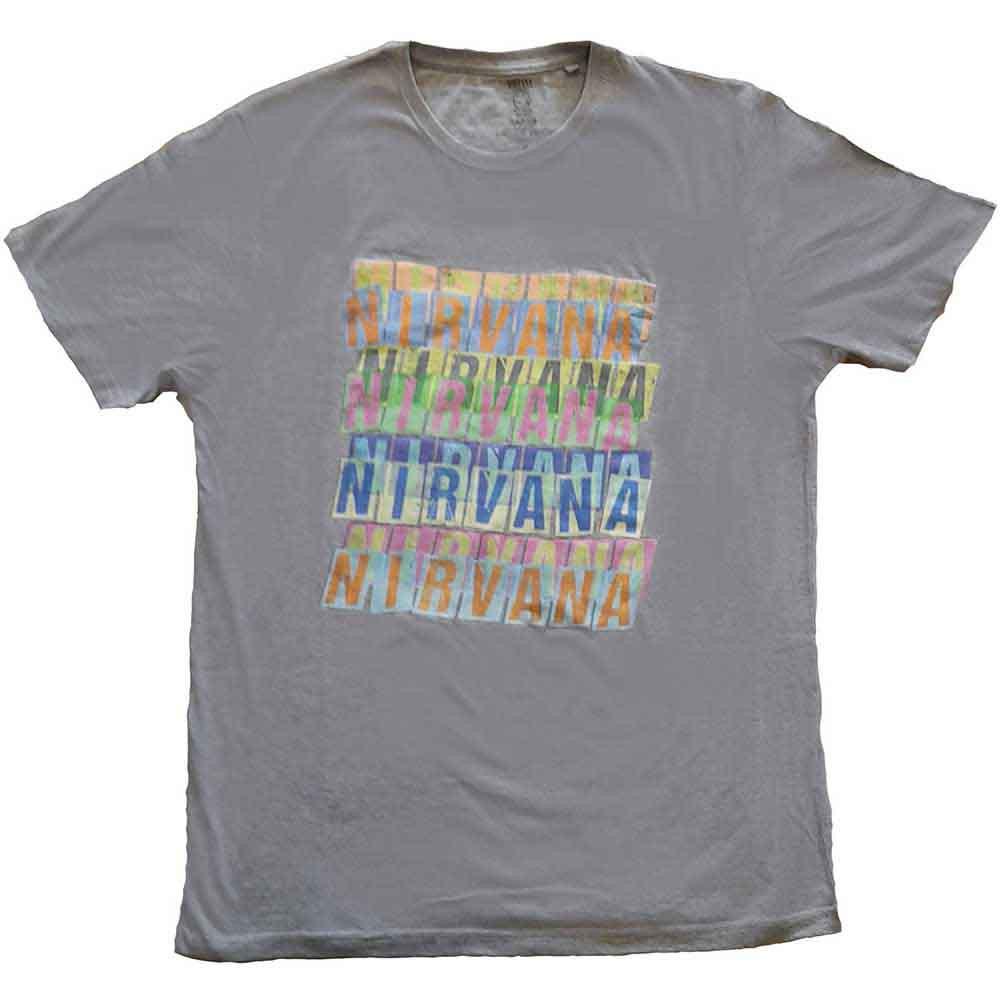 26 Nirvana Repeat Grey Official Men s Unisex T-Shirt- Unisex T-Shirt XL