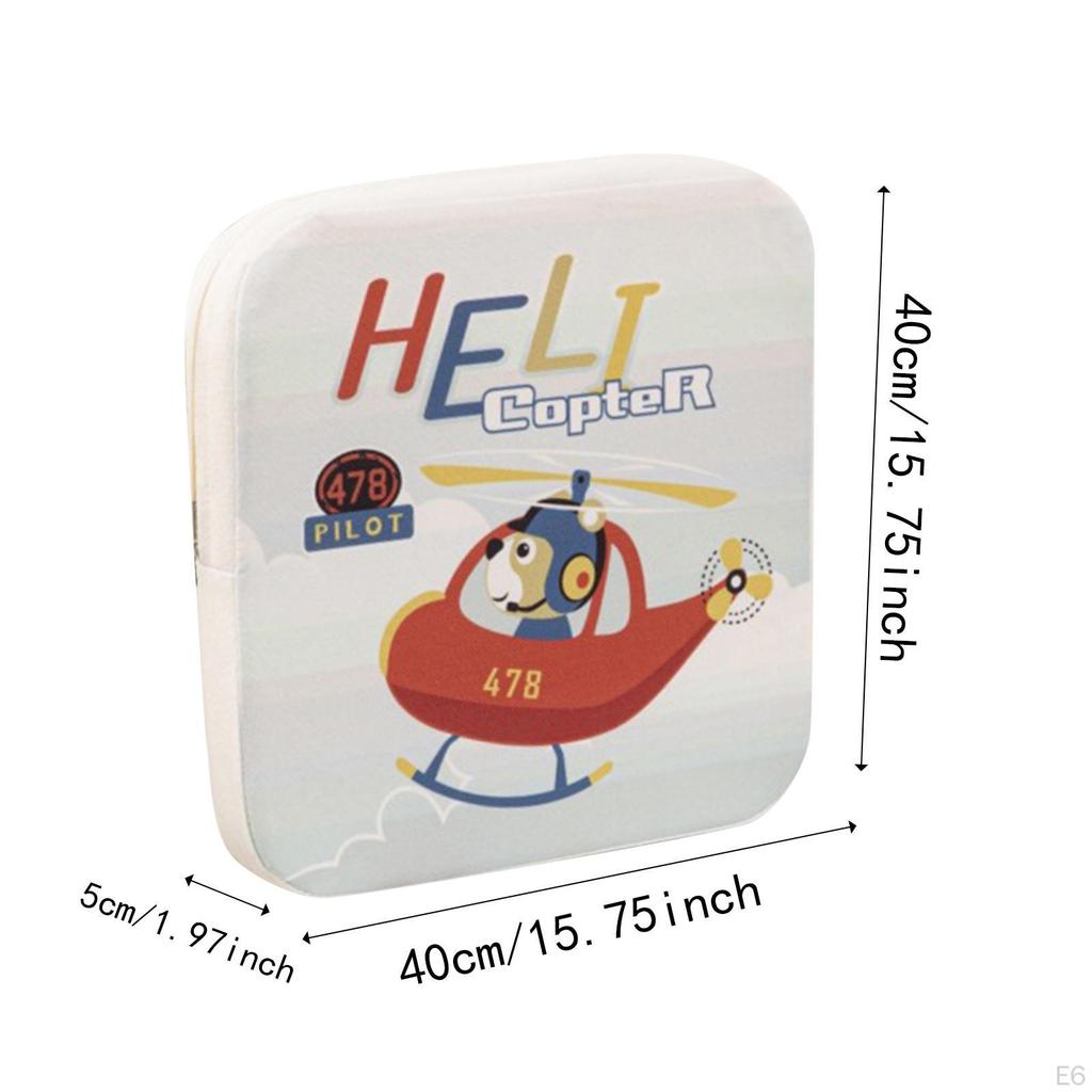 Booster Cushion for Kitchen Chairs, Designed Boys and Girls with Straps