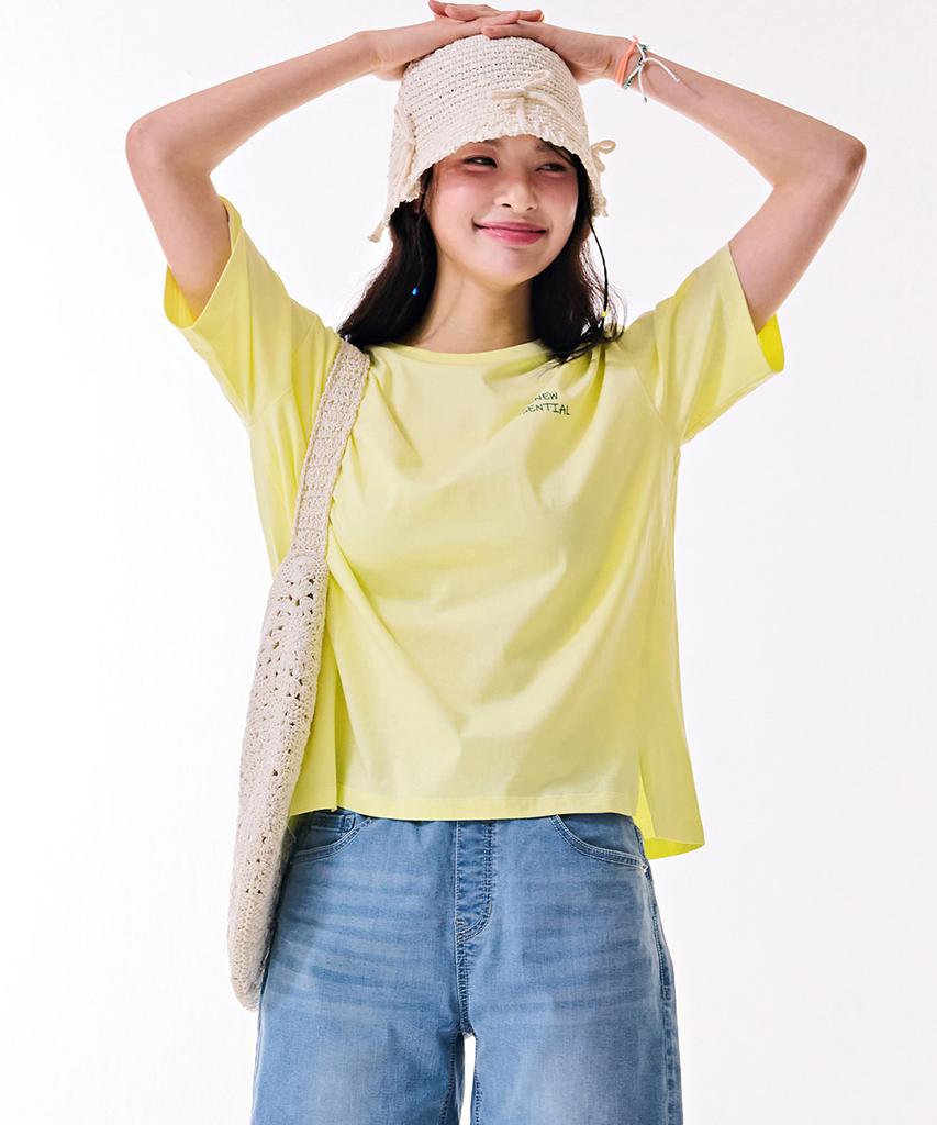 CHASECULT Women'S Cropped Short Sleeve T-Shirt With Varied Hem - Dbzg5851C06