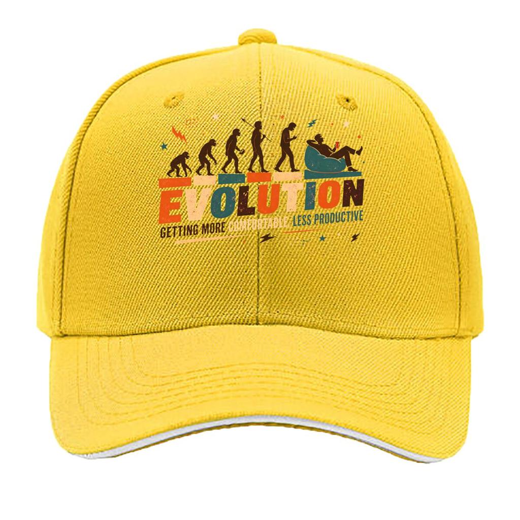Retro Evolution Humor Graphic Quote Sandwich Baseball Cap Sun Cap Outdoor Workouts Hat
