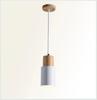 Creative Simple Wood Pendant Lights Led Black/White Hanging Lamp Metal Kitchen Bar Hotel Bedroom Luminaire MJ807