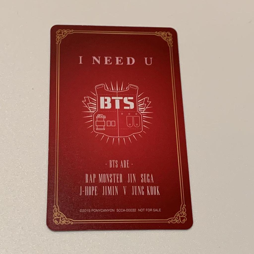 [USED] Yoongi I NEED U Christmas Trading Cards