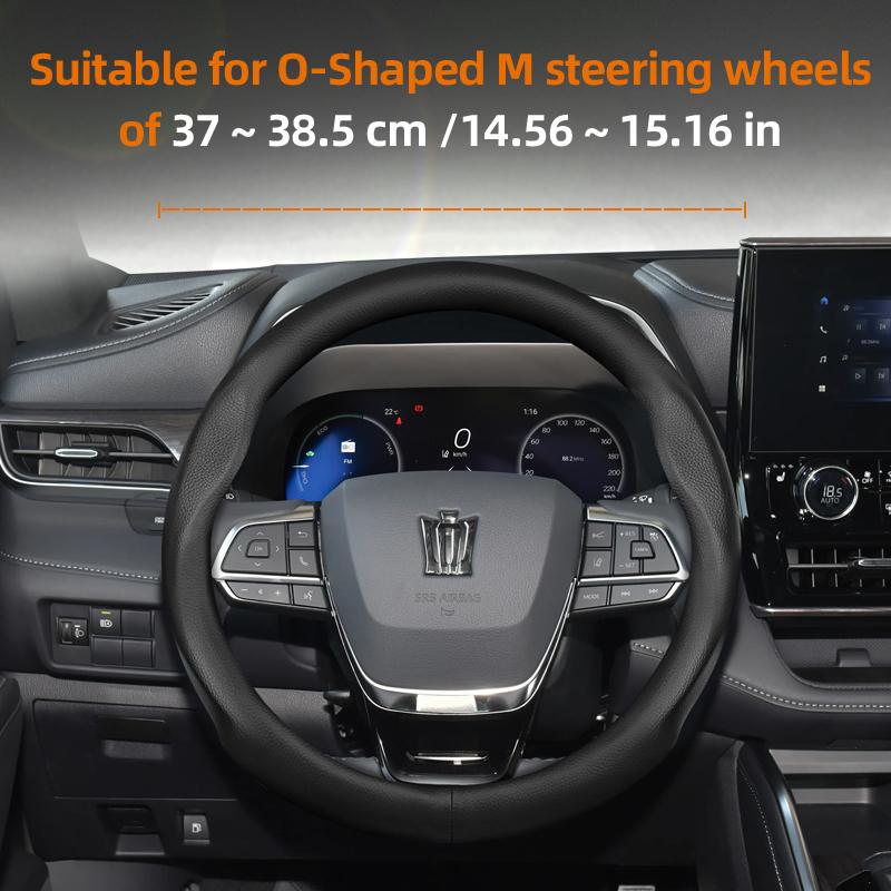 Suitable for Toyota Crown Ultra-Thin Breathable Leather Steering Wheel Cover Suitable for Royal Saloon Athlete Majesta Hybrid Crossover Sport