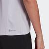 adidas T Shirts Women's Light Purple Crew Neck Moderate Straight Fit HI3969