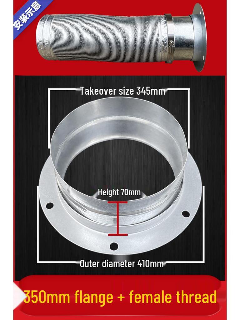 Galvanized Round Axial Fan Hose Connector: Smoke Exhaust Duct Flange Interface