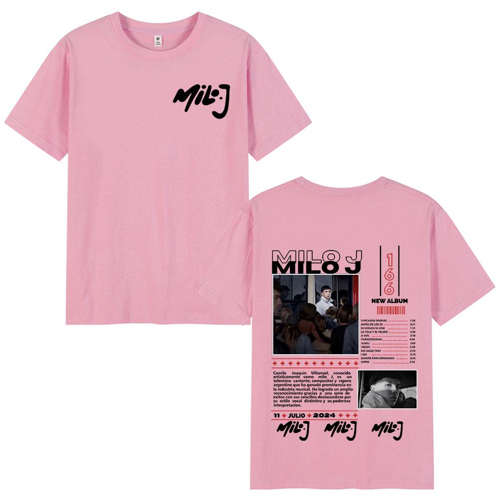 Rapper Milo J 166 Album Merch T Shirt Men Women Fashion Hip Hop T-shirt Cotton Casual Oversized Short Sleeve T-shirts Streetwear