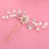 Creative Fashion White Wedding Style Hair Bridal Hair Stick Floral Hairpin Beautiful Headdress Plait Hair Clip Accessories Gifts