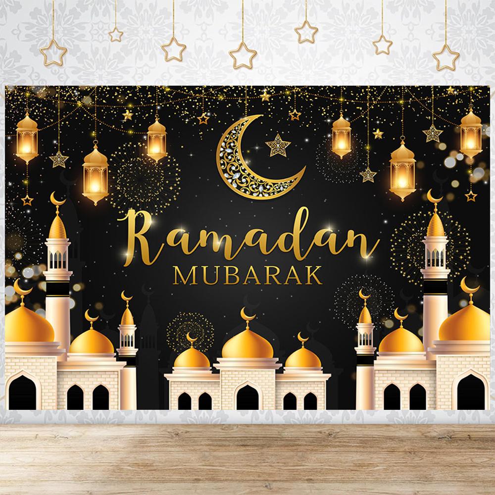 Eid Party Thema Traditioneller Hintergrund Ramadan Mubarak Dekorationen für Zuhause Islamisch Muslimisch Kareem Eid Al Adha Requisite Geschenk Poster