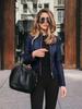 New Arrival Autumn Winter Women's Fashion Leather PU Blazer Jacket