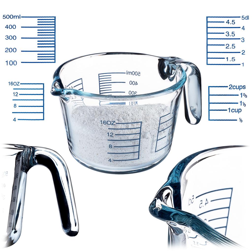 KADAX Kitchen Measuring Cup Pitcher Mug With Measuring Scale Container Glass