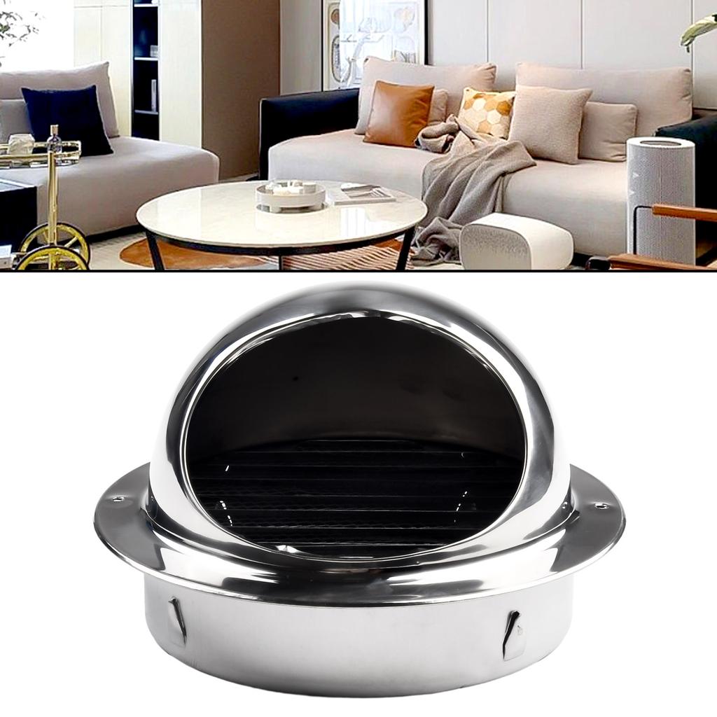 Silver Vent Cap Stainless Steel Windproof Hemispherical