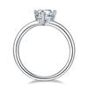 Fashion 925 Sterling Silver Heart Cut 5*8MM VVS1 D Real Moissanite Diamond 18K White Gold Rings Anniversary Gift Jewelry