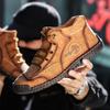 Herrenschuhe und Stiefeletten Herbst Handgefertigte Stiefel High-Top Flach Outdoor Arbeiter Freizeitschuhe Große Größe Board Schuhe