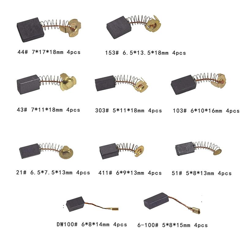 

60Piece Set Of Carbon Brushes 10 Specifications - Metal, Copper Wire Oxidation, Anti-Slip Groove, Wear-Resistant - Ideal For Pow