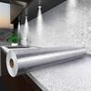 Kitchen Aluminum Foil Sticker, Self Adhesive Oil Proof Waterproof High Temperature Resistant Wallpaper, Cabinet Moisture Proof Protective Film