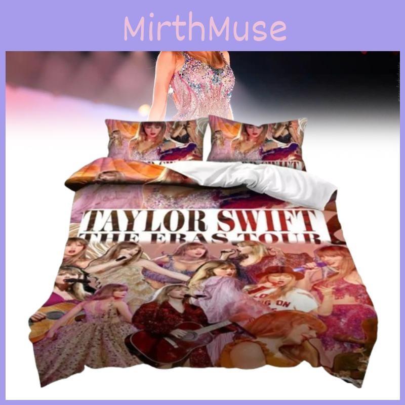 Character Swift Taylor Pattern Print Duvet Cover Pillowcase Set Bedroom Bedding
