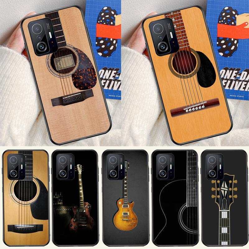 Guitar Instrument Music Cover For Xiaomi 14 Ultra 13 11T 12T 13T 14T Pro POCO X6 X7 Pro X3 X5 F3 F5 F6 M6 Pro Case