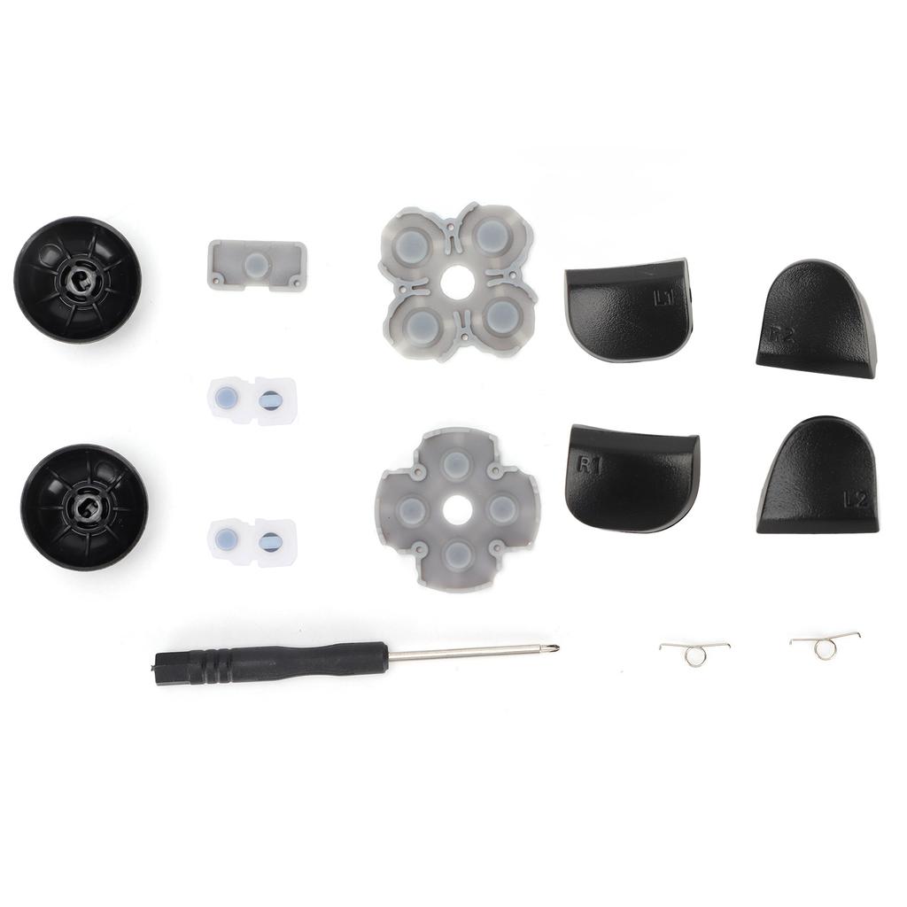 Controller Replacement Kit for PS5 Handle Conductive Rubber Pad Rocker 3D Plastic Cap L12 Replacement Buttons Set