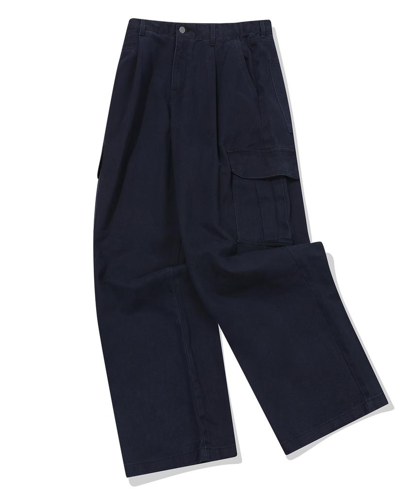 BEENTRILL Essential Twill Cotton Cargo Pants (Light Indigo)