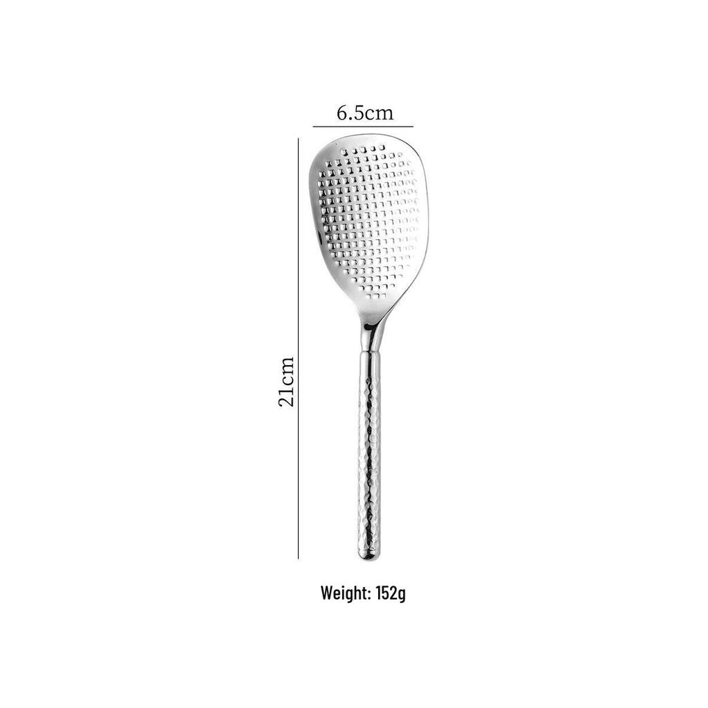 Round Diamond Cutlery Set: 304 Stainless Steel Steak Knife, Fork, Spoon, Spatula, Ladle, Slotted Spoon, Frying Spatula.