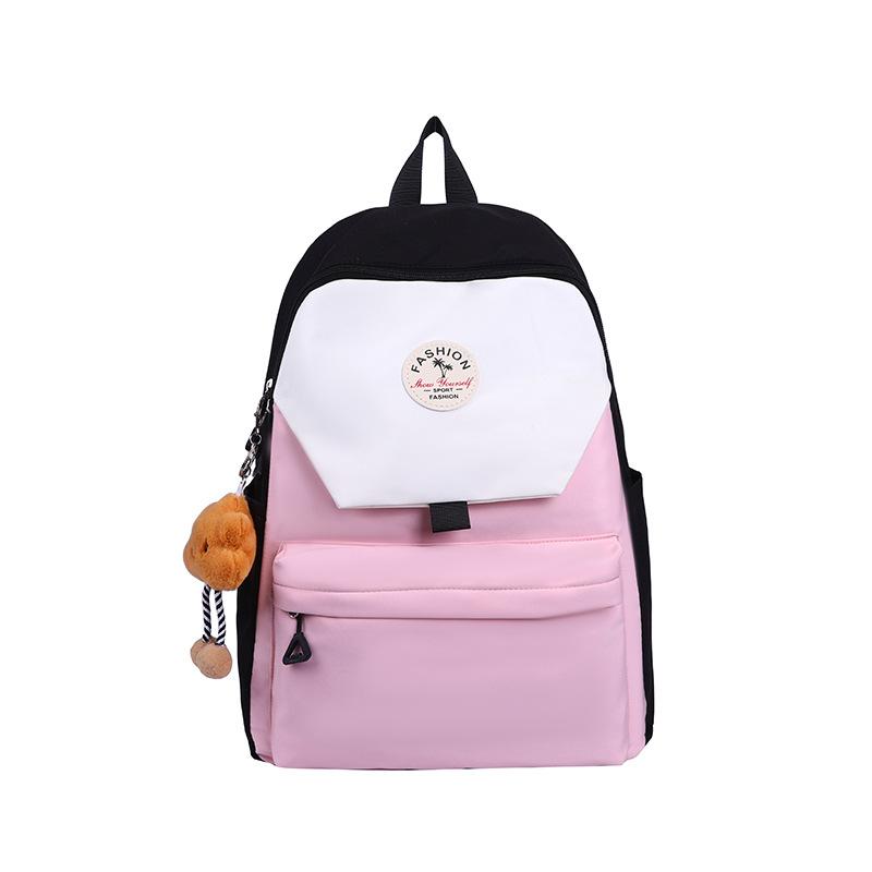 Schoolbag Female Niche Design Sense Backpack College Female Backpack Commuting New Contrasting Color High School College Student Class Bag Schoolbag