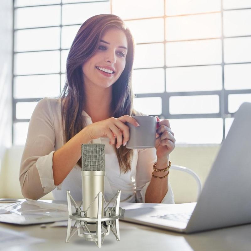 Professional Studio Recording Condenser Microphones With Metal Diaphragm For Clear Sound Capture