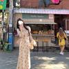 White Tower Women's Elegant Fairy Style Lace Dress - Summer/Autumn Korean Chic Long Dress