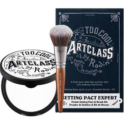 Artclass von Rodin Finish Setting Pact (4g) + Tragbarer Konturenpinsel – Leichtes Mattierendes Fixierpuder-Set, Koreanisch
