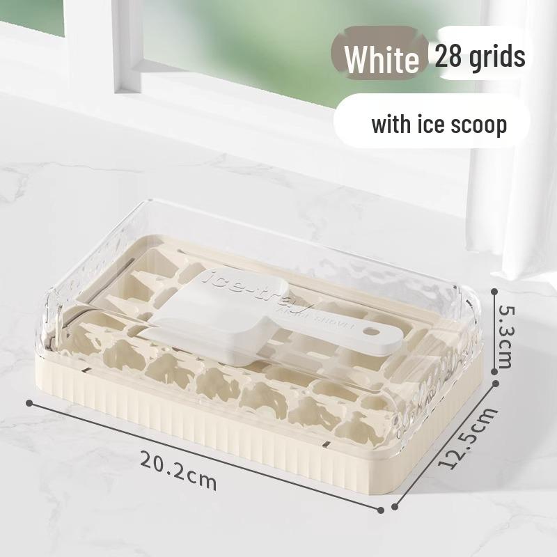 Mini Ice Cube Tray with Lid - Small Press Mold for Household Refrigerator Ice Storage