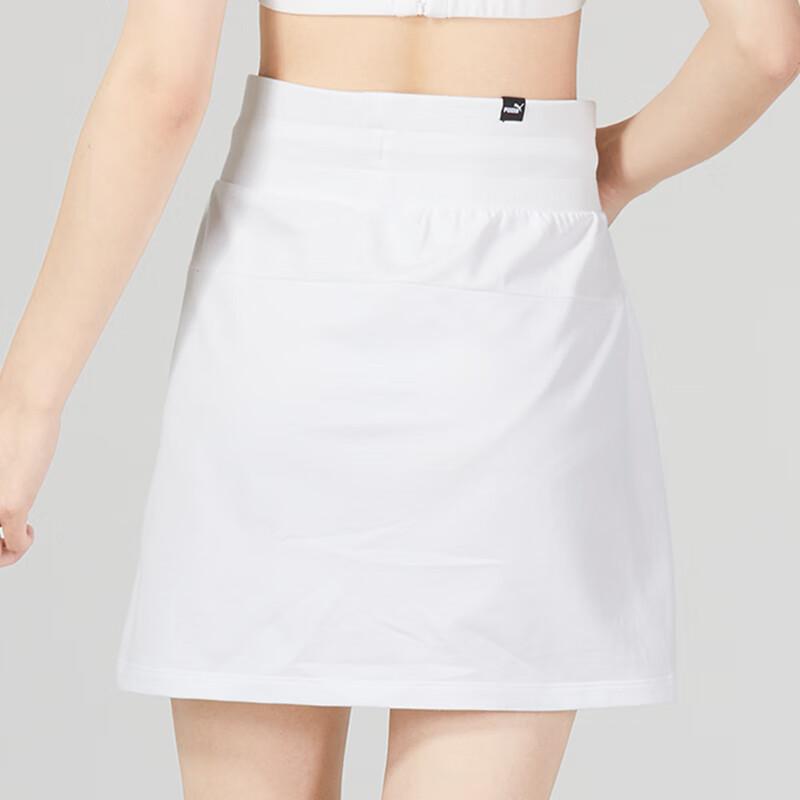 Puma Solid Color Lace-Up Breathable Fashion Running Fitness Training Casual Skirt Women Skirts White 677126-02