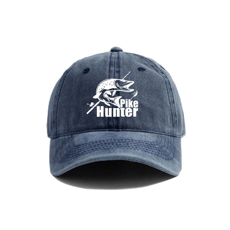 Pike Hunter Basebollkeps Sliten Keps Fiskare Unisex Fiske Unisex Retro Utomhus Sommar Justerbar Hatt MZ-168