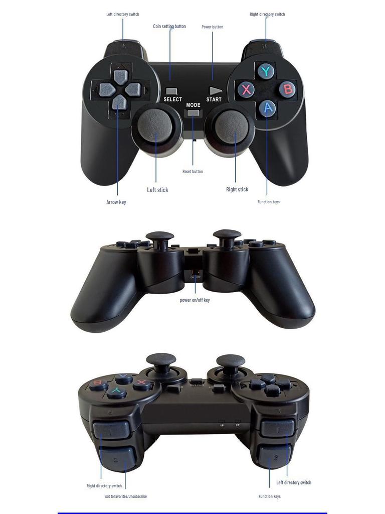 M8 HD 4K Retro Game Console with Dual Wireless Controllers for TV