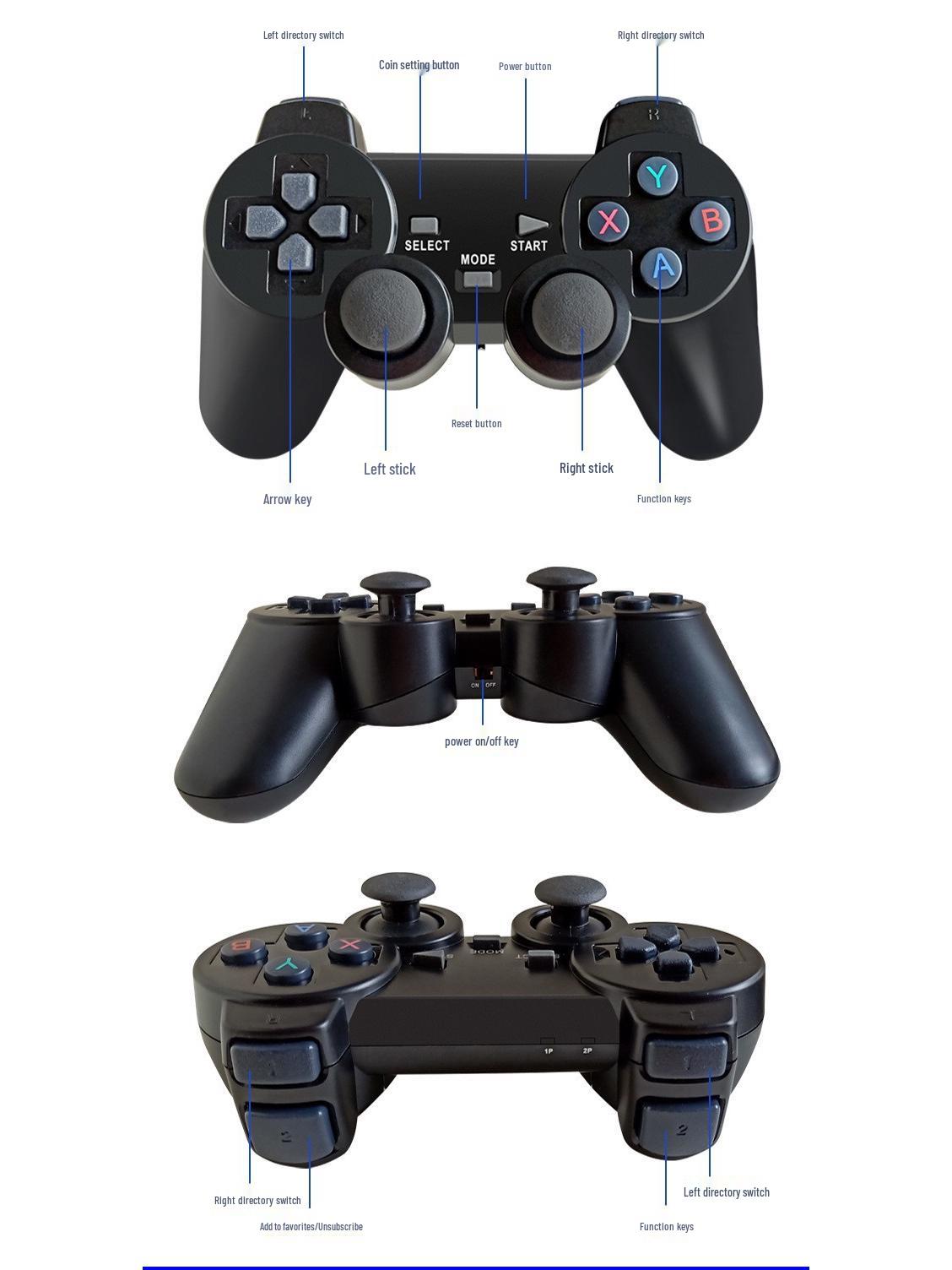 

Игровая консоль M8 в стиле ретро с двумя беспроводными джойстиками для аркадных игр для двух игроков, HD-телевизионные игры