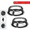 Universal Round 5 3/4" 5.75 Inch Motorcycle LED Headlight Mounting Bracket Motor Headlamp Mount Brackets Ring Black/Silver