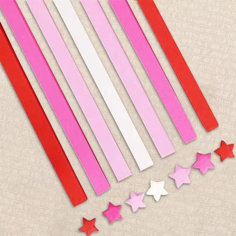 540 Sheets Colorful Double-sided Lucky Star Origami  Gradient Stars Origami Paper Strips DIY Handmade Art Making Home Decoration