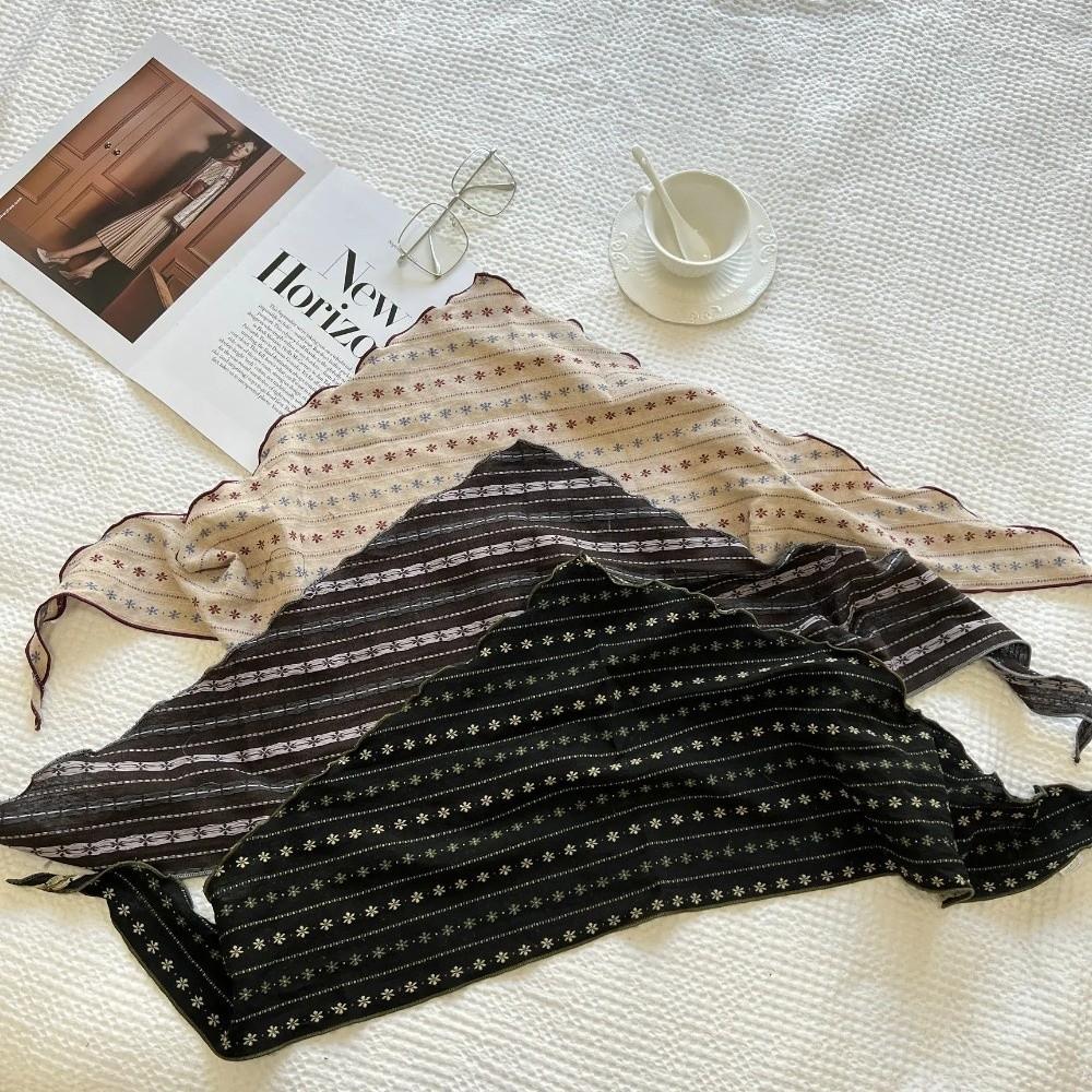 New Soft Triangle Scarf Cashew Print Floral Decorative Scarves Neck Head Scarves Long Cotton Linen Bandanas Shawl Headband