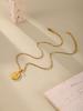 Qiong Yao 18k Gold-Plated Jesus Guardian Chain Necklace - Stainless Steel, Fashion Jewelry