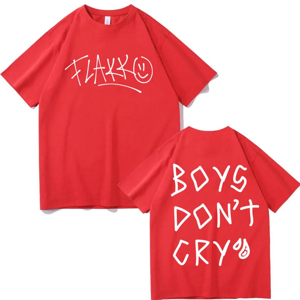 

Rels B Flakk Футболка с принтом Smile Boys Dont Cry Модная повседневная оверсайз футболка с коротким рукавом Унисекс Уличная одежда S