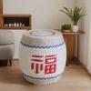 Round Rattan Ottoman Seat Cushion Handmade, Tatami Footstool, Tea Table Stool for Living Room, Low Height Chair