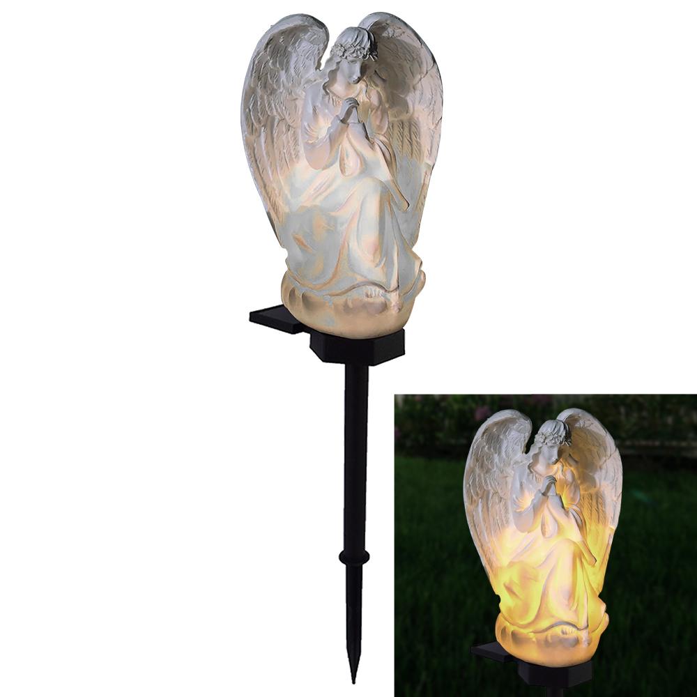 Crafts Yard Landscape Lamp Waterproof Garden Solar Angel Sculpture Wings Angel LED Solar Fairy Light for Garden Balcony Yard